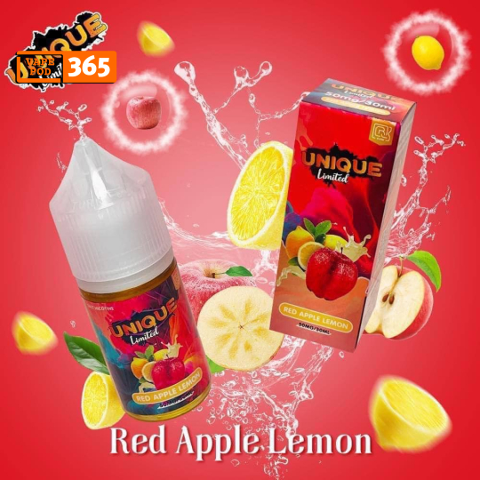 UNIQUE LIMITED Salt 30ml 50mg Red Apple Lemon -  Chanh Táo Đỏ